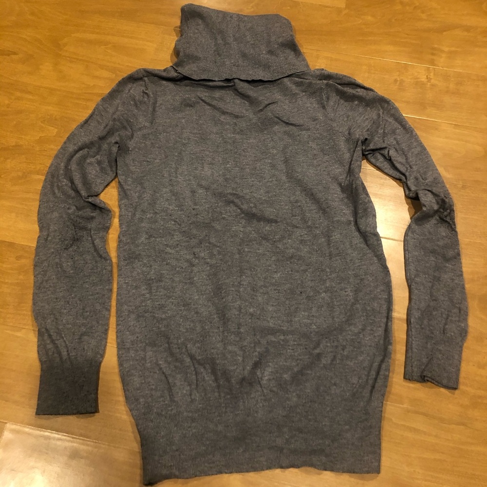 Grey turtleneck sweater